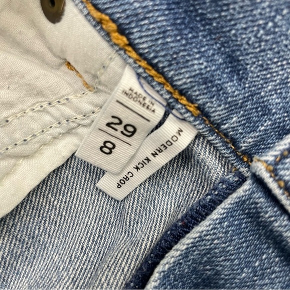 LOFT Modern Kick Crop Jeans Medium Wash Blue Mid Rise Cropped
Length Size 8 - Picture 7 of 11